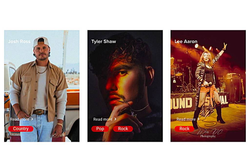 Josh Ross (left), Tyler Shaw, and Lee Aaron will headline the Surrey Canada Day festival on the Cloverdale Fairgrounds. (Image via screenshot: surreycanadaday.ca)