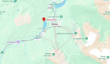Sea to Sky RCMP is investigating after remains found at Rainbow Park at Alta Lake near Whistler on June 21, 2026. (Google Maps)