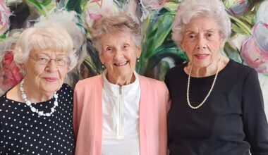Oceana PARC residents Rose Ball, left, Willa Tweed and Evelyn Houston celebrated their 100th birthdays on June 11 in White Rock. (Contributed to Peace Arch News)