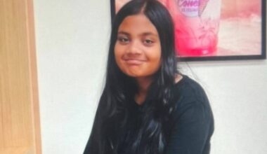 She is a South Asian female, five feet one inch tall, 150 lbs, with long black hair and brown eyes. Police say she was last seen wearing a black hoodie, grey or black pants, white shoes and a blue Nike backpack. (Surrey Police Service/ Contributed to Surrey Now-Leader)