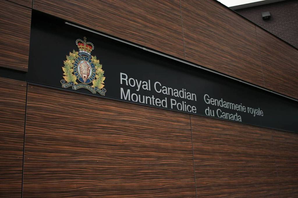 B.C. RCMP &lsquo;E&rsquo; Division headquarters in Surrey, B.C. on March 14, 2025. (Lauren Collins/Black Press Media)