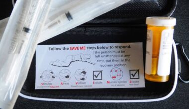 A take-home naloxone kit. A new study says the kits prevented 78 per cent of potential fatal overdoses from 2019 to 2024. (Samantha Holomay/Chilliwack Progress file)