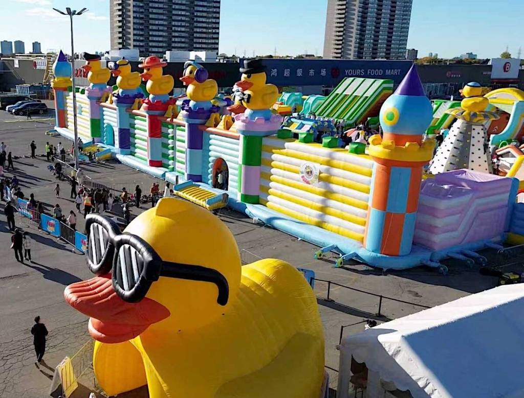 Royal Duck bounce park, shown in another city, is similar to a new one set up at Guildford Town Centre in Surrey in June-July 2026. (Contributed to Surrey Now-Leader)