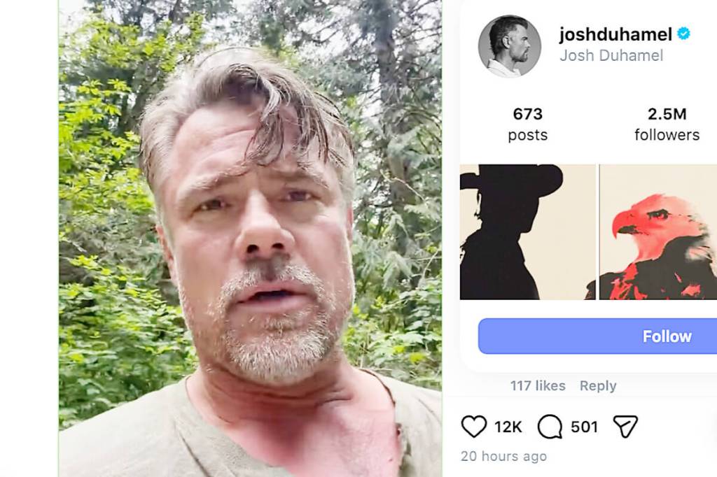 In this Instagram post Josh Duhamel told his 2.5 million followers that he was sitting in a park in Maple Ridge and said it was so beautiful. (Instagram/Special to The News)