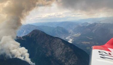 A wildfire was discovered south of Lillooet on June 24, 2026, and was reported by the BC Wildfire Service as 50 hectares in size at 3:35 p.m. (BC Wildfire Service)