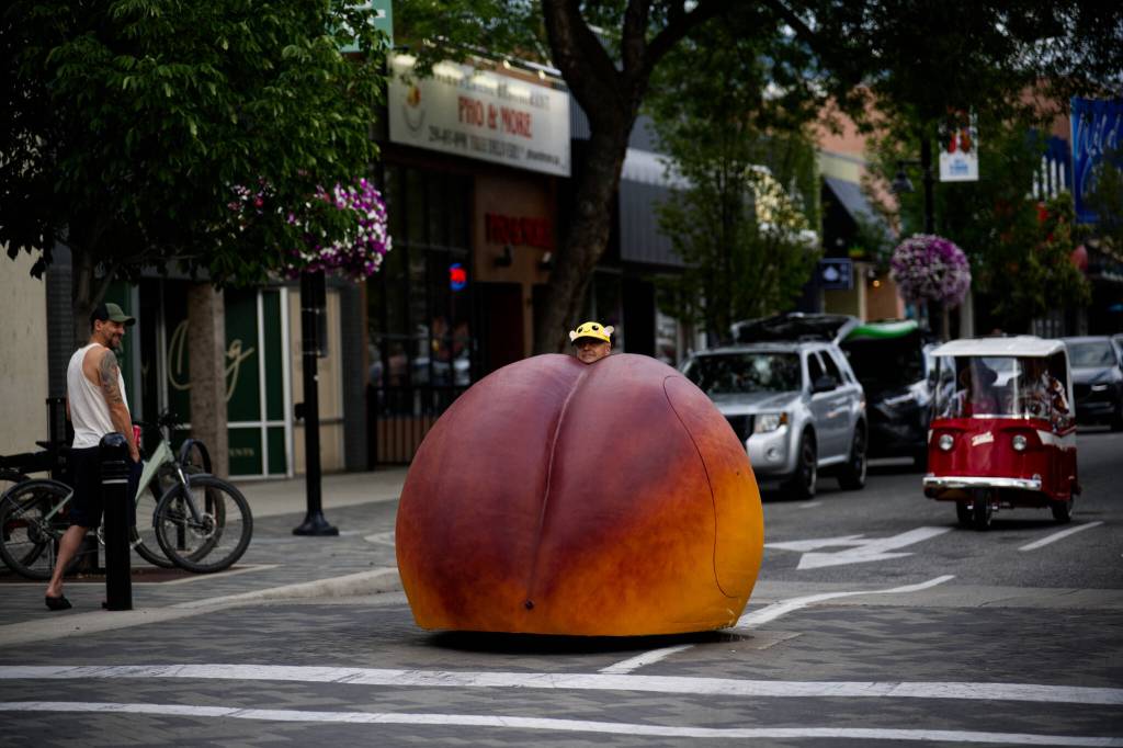 A peach vehicle took centre stage at the 24th annual Peach City Beach Cruise. (Brennan Phillips/Western News)