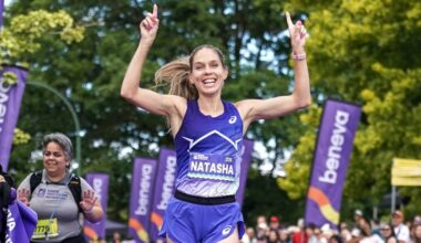 Natasha Wodak, winner of the 2026 Beneva Vancouver Half Marathon on Sunday, June 28, 2026. (Jasmine Fehr/Contributed to Surrey Now-Leader)