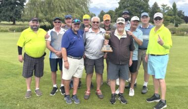 The &lsquo;International&rsquo; team that won a Nico Wynd Men&rsquo;s Club tournament over the weekend in South Surrey. (Contributed to Peace Arch News)