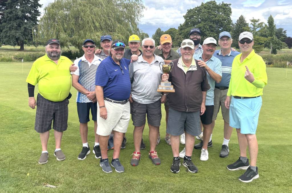 The &lsquo;International&rsquo; team that won a Nico Wynd Men&rsquo;s Club tournament over the weekend in South Surrey. (Contributed to Peace Arch News)