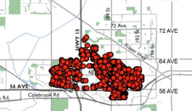 Area in Cloverdale earmarked for upgrading 1,003 streetlights. (Map surrey.ca)