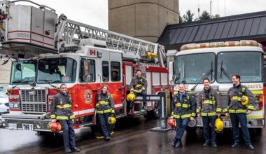 Surrey firefighters at Hall 1. (Photo surrey.ca)