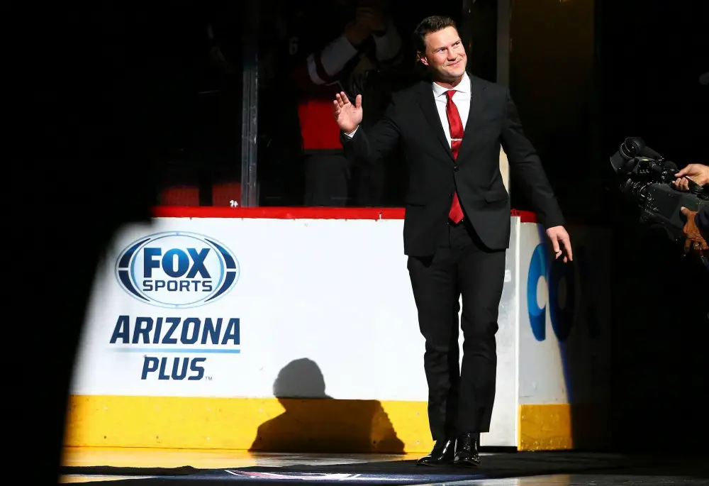 Ross D. Franklin / The Associated Press files
It’s been confirmed that former Arizona Coyotes hockey captain Shane Doan has been in talks with the Winnipeg Jets for a potential role in the organization.