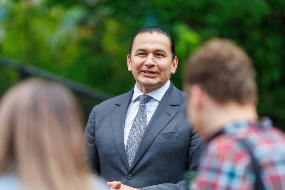 MIKE DEAL / FREE PRESS
Manitoba Premier Wab Kinew speaks on Wednesday at an event at Assiniboine Park Zoo.