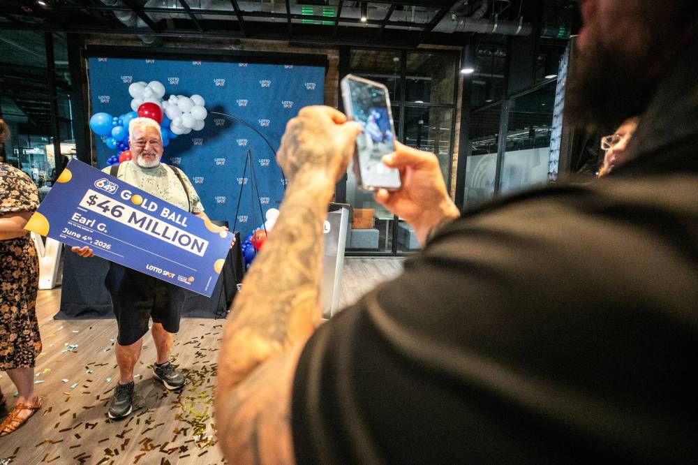 MIKAELA MACKENZIE / FREE PRESS
Earl Giesbrecht, a semi-retired truck driver, won $46 million, the fourth-largest lottery prize to be awarded in Manitoba.