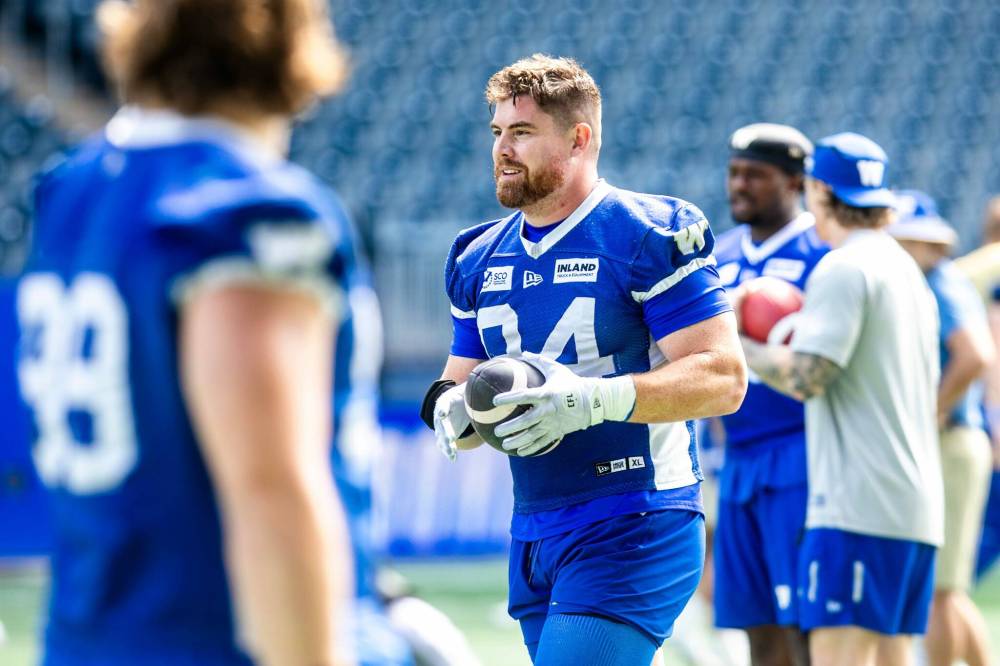MIKAELA MACKENZIE / FREE PRESS
Defensive tackle Jake Ceresna came as advertised in his Winnipeg Blue Bombers debut on Friday in Calgary.