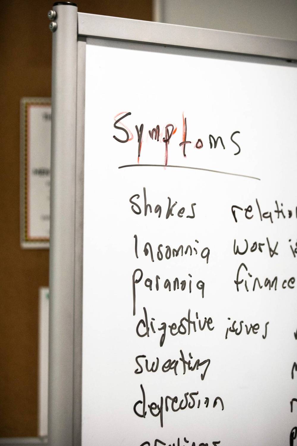 MIKAELA MACKENZIE / FREE PRESS
Whiteboard notes detail discussion topics.