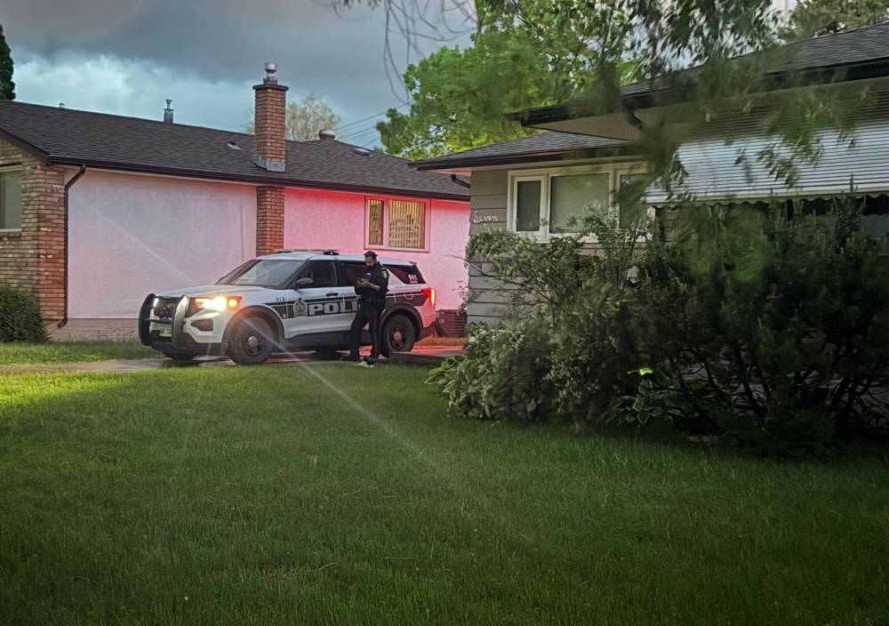 MORGAN MODJESKI / FREE PRESS
A police car parked outside of a home on Primrose Crescent on June 9, 2026.