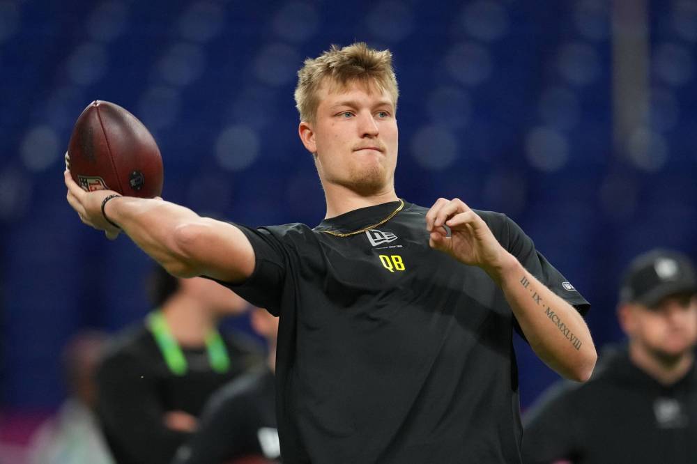 Julio Cortez / THE ASSOCIATED PRESS FILES
The current Winnipeg Blue Bombers backup quarterback Taylor Elgersma will remain QB2 for the club’s home tilt on Thursday against the Edmonton Elks.