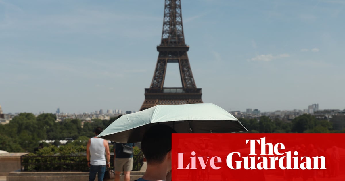 Europe heatwave live: red warning issued for millions in England; France and Belgium cancel events | Extreme heat