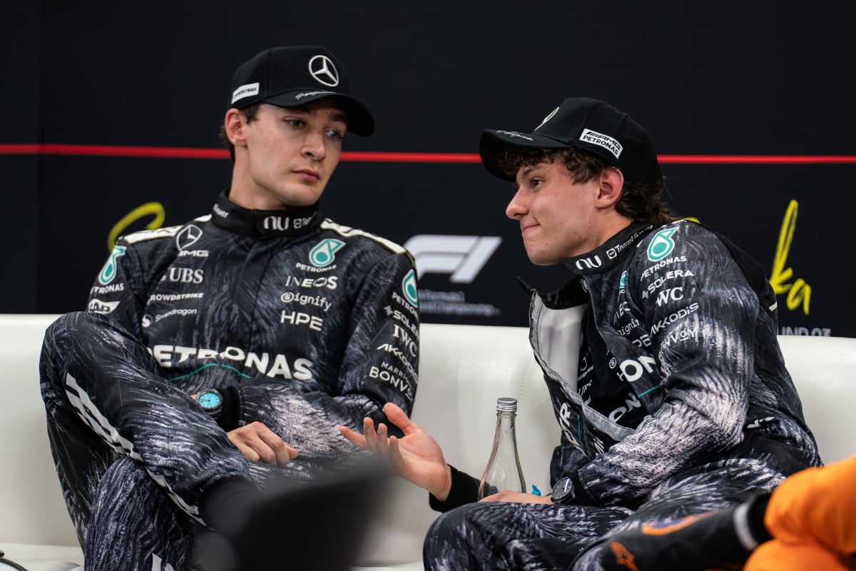 George Russell, Kimi Antonelli at the Japanese GP press conference