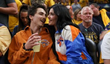 Kylie Jenner stuns in micro pink bikini after ditching Game 1 with Timothée Chalamet