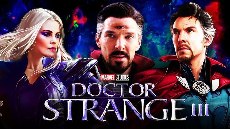 Doctor Strange 3 fan made logo with Dr. Strange and Clea.