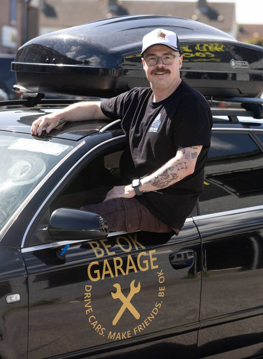 ‘I want to make the world a slightly better place.’ Dave Smith from Be OK Garage — a car-based support group for men in Dublin. Picture: Gareth Chaney