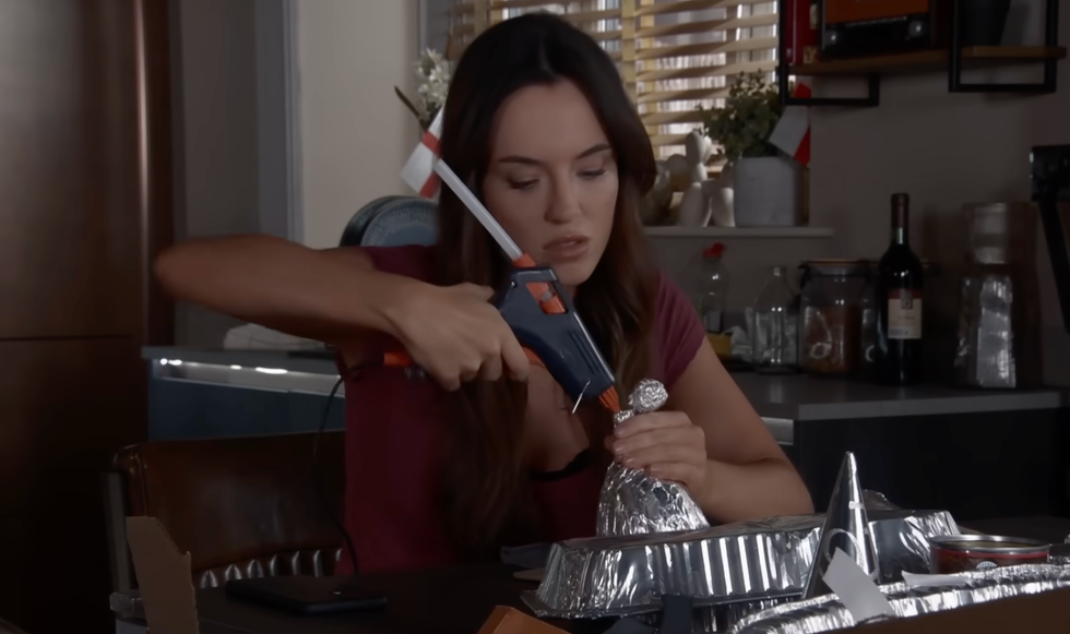 jodie ramsey was stuck at the platts', building a tin man costume for harry