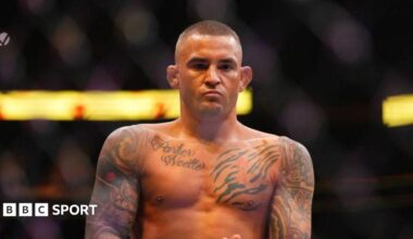 Dustin Poirier in action against Max Holloway in June 2024