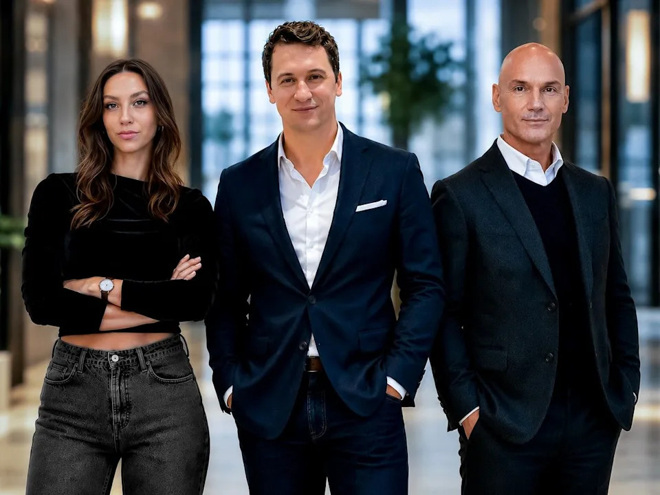 Precedent Developments founding partners from left: chief brand officer Maggie Bowles, CEO and managing partner Russell Petiot, and chief operating officer Myles Winnicki.