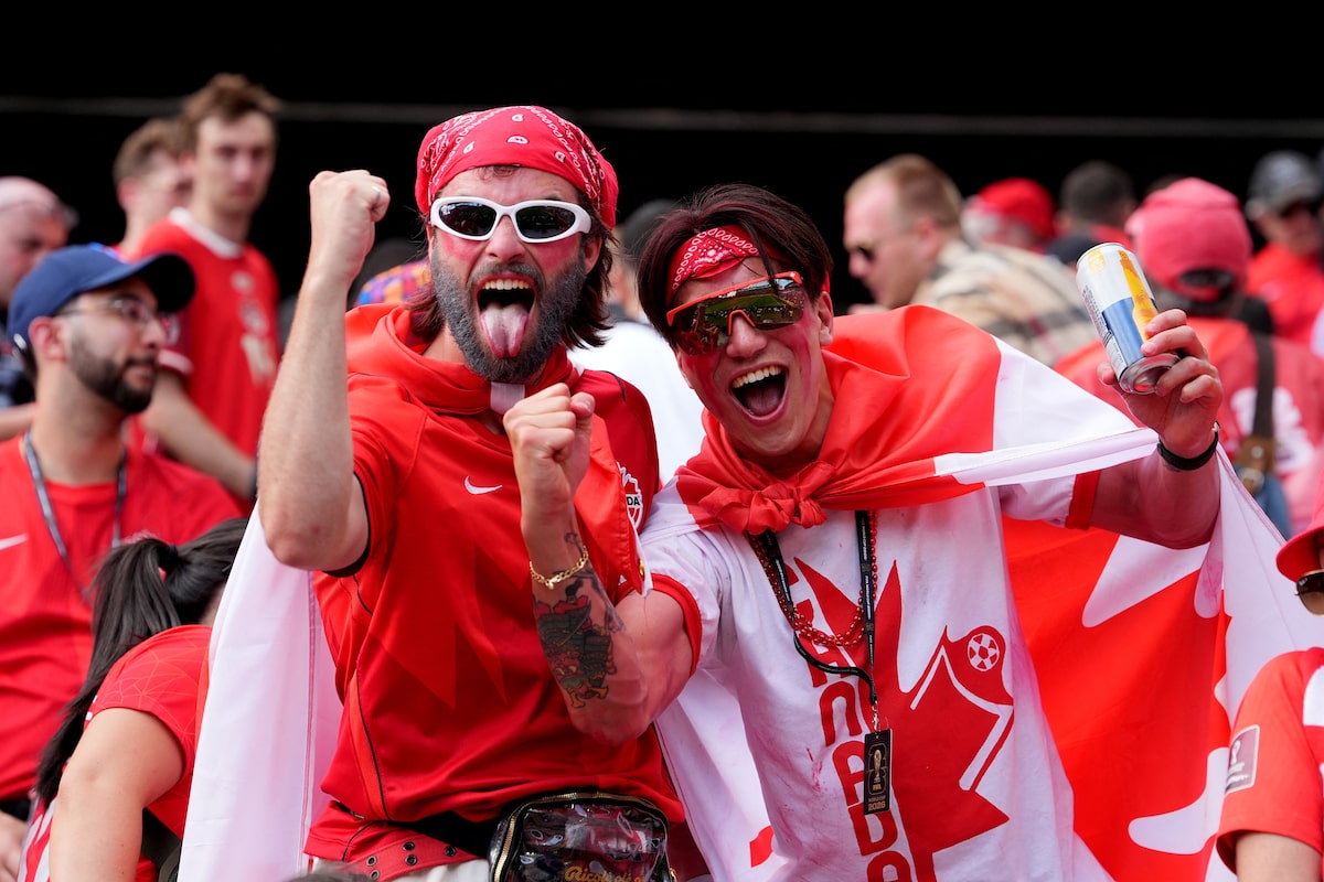 Fans celebrate Canada’s first World Cup game on home soil