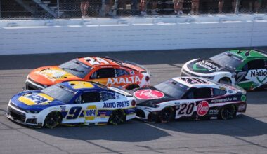 Christopher Bell takes on NASCAR's Tricky Triangle with a cast on his broken left wrist