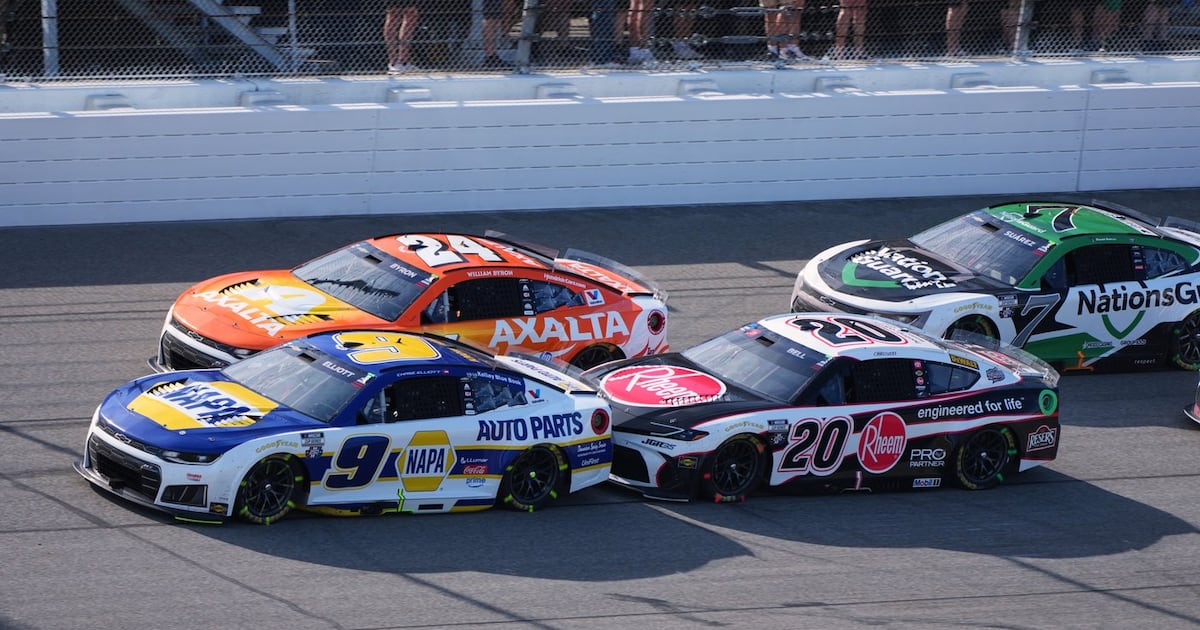 Christopher Bell takes on NASCAR's Tricky Triangle with a cast on his broken left wrist