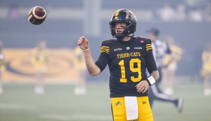 Bo Levi Mitchell throws five TD passes to lead Ticats to 41-27 home win over Lions