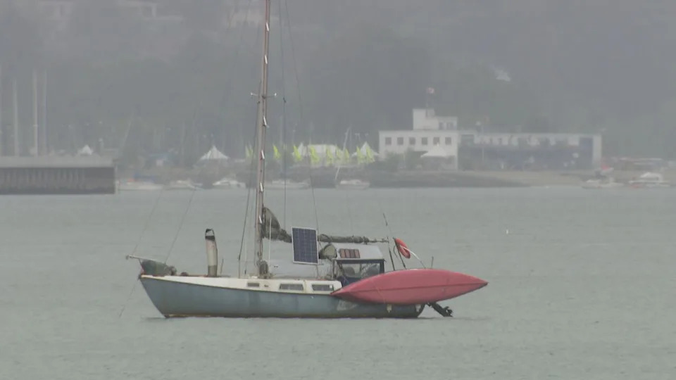 A vessel seen moored off Kits Point on Friday, June 5, 2026.