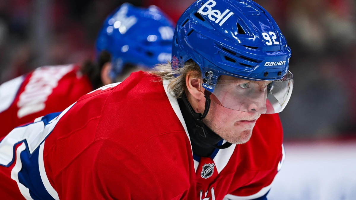 Montreal Canadiens right wing Patrik Laine (92) looks on against the Nashville Predators during the first period at Bell Centre.