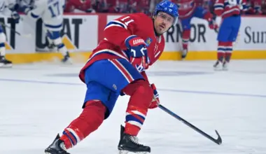 Montreal Canadiens forward Brendan Gallagher (11) forechecks against the Tampa Bay Lightning during the first period in game six of the first round of the 2026 Stanley Cup Playoffs at the Bell Centre.