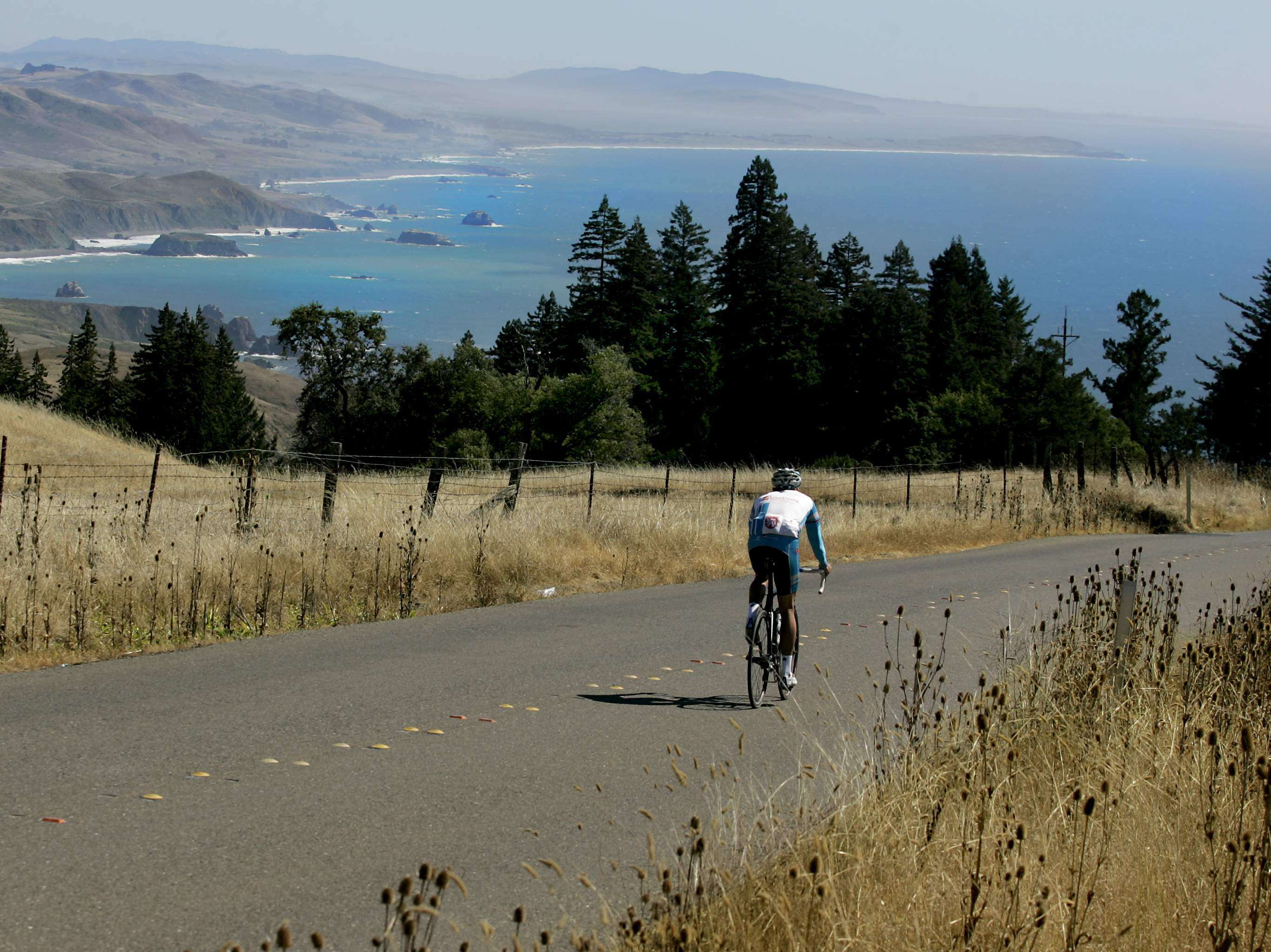 Brian McCleary of Sacramento takes in the sweeping view of...