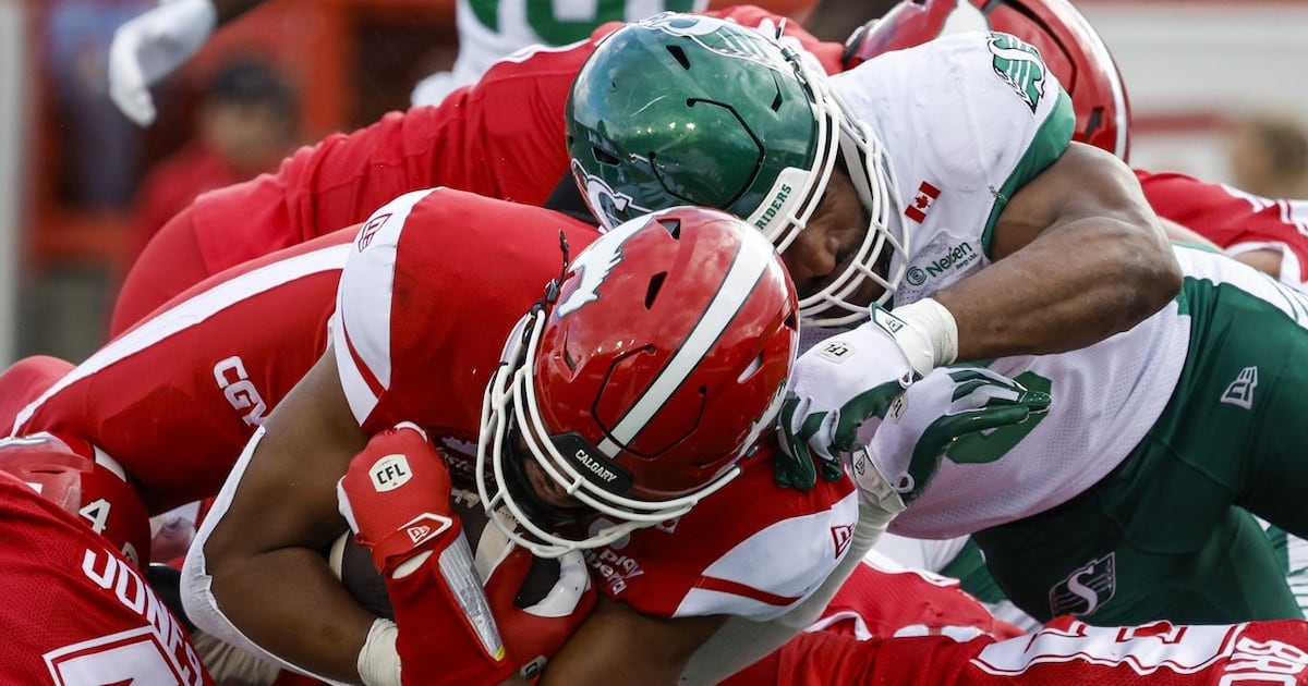 Saskatchewan Roughriders survive Calgary Stampeders comeback attempt in wild overtime win