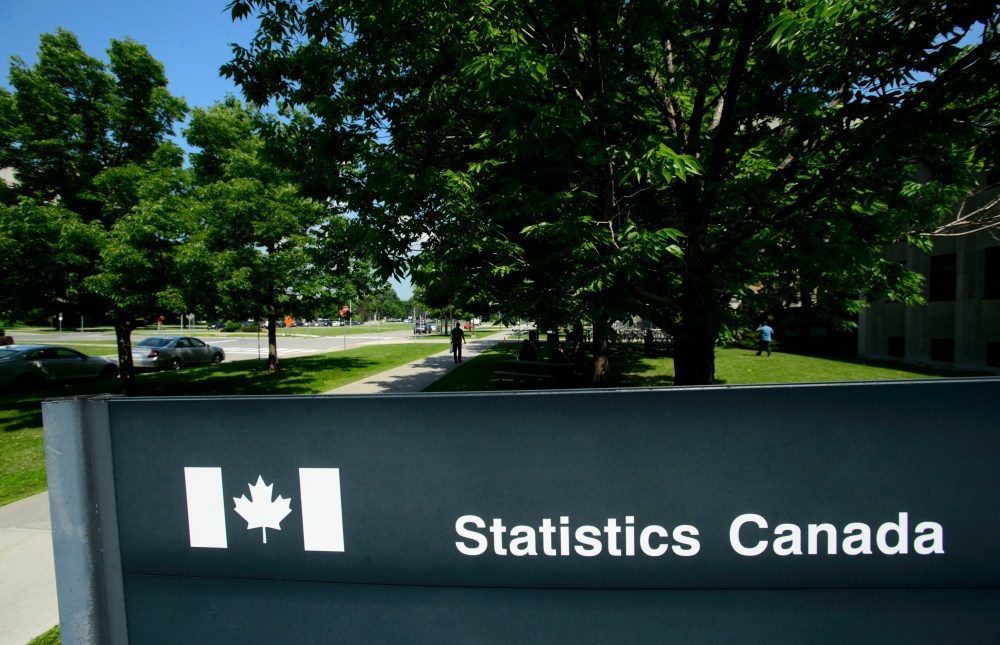 A Statistics Canada sign is pictured in Ottawa on Wednesday, July 3, 2019. THE CANADIAN PRESS/Sean Kilpatrick