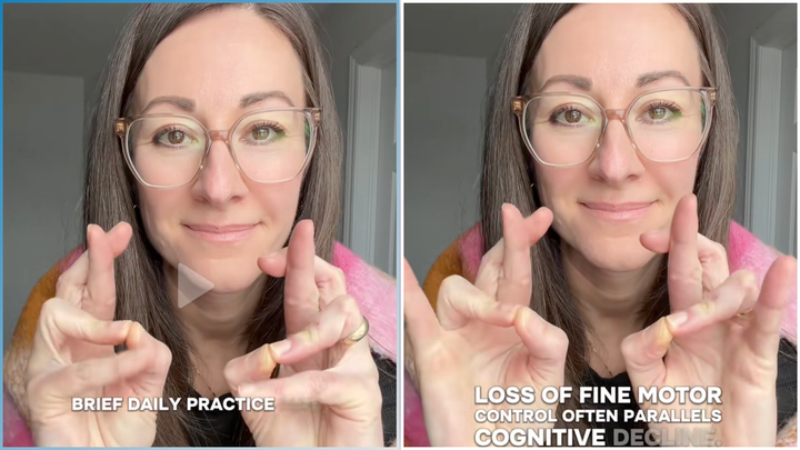 If your pinky can move this easily, TikToker Ana Lučić says, it’s “a sign your brain is in great shape," because "loss of fine motor control often mirrors cognitive decline.”