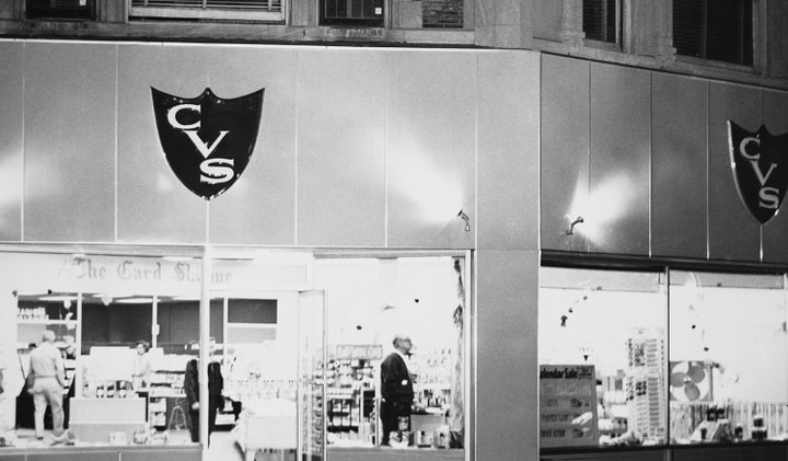 The original logo featured the letters CVS in a shield.
