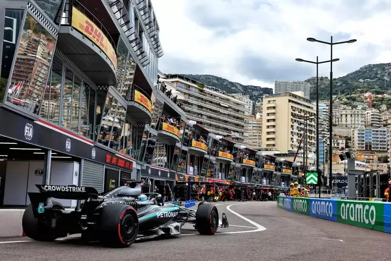 The towering apartments over the F1 circuit
