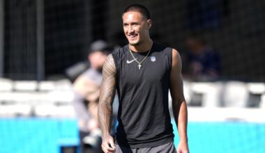 More muscular Tetairoa McMillan rests during NFL mandatory minicamp, revving up for Panthers' training camp