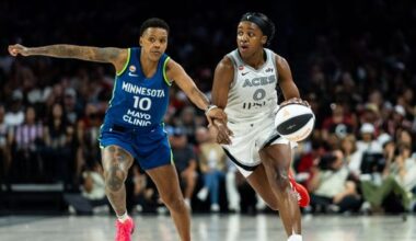 TST Images: Aces defeat Lynx, 100-97, in Las Vegas