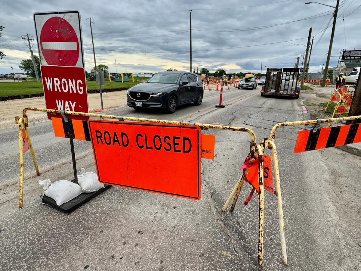 Stretch of Winnipeg's Marion Street closed this weekend for emergency repairs