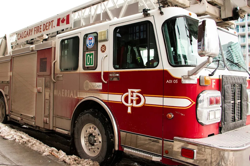A Calgary Fire Department truck photographed on January 12, 2022