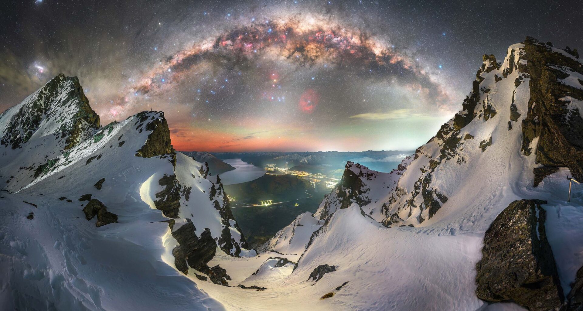 Astrophotographer climbed steep snow and ice to reveal a spectacular night sky "most people beneath those lights will never see"