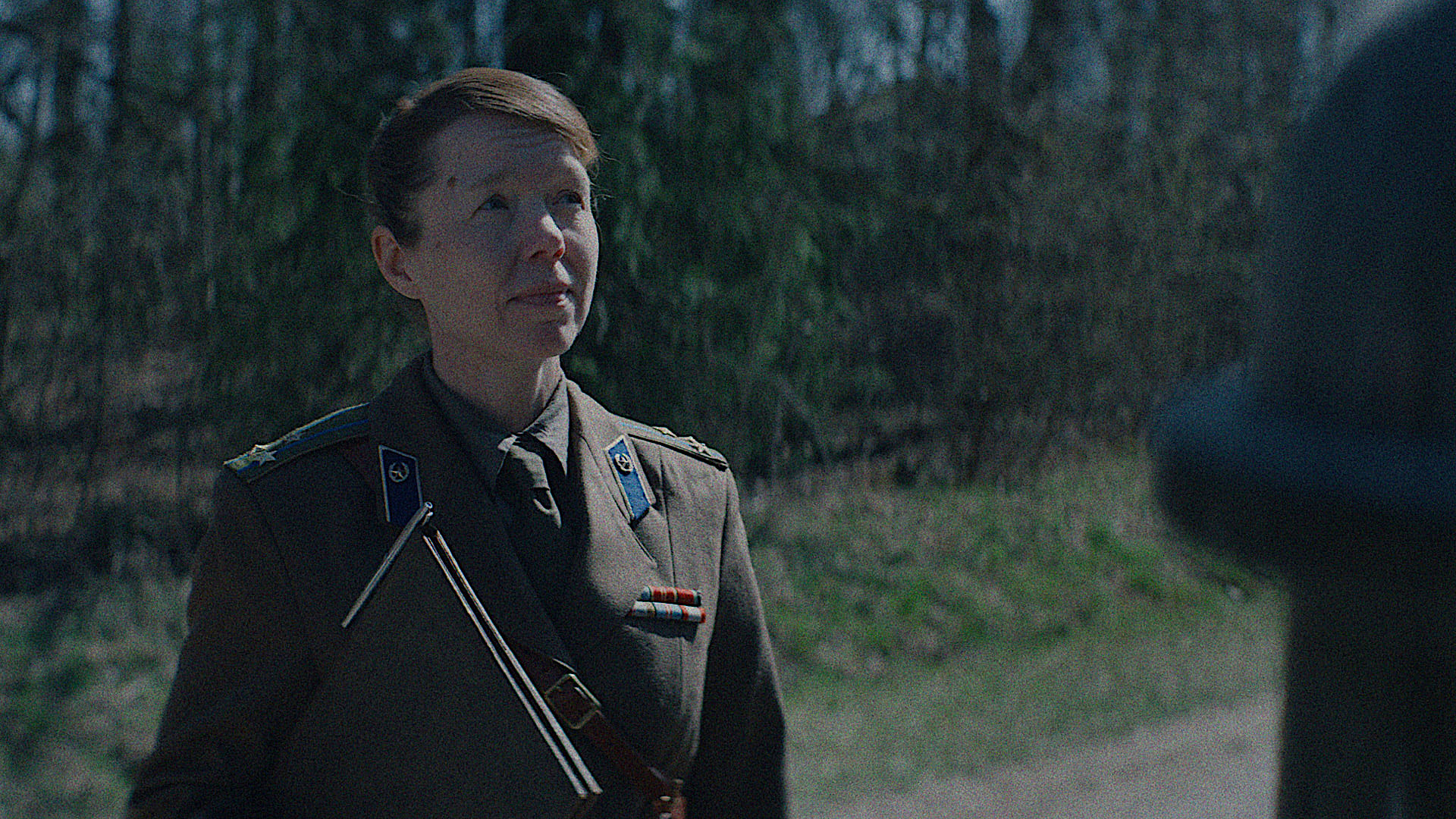 a female Soviet commander in uniform