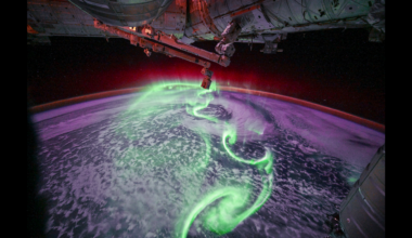 Neon green auroras from space will take your breath away photo of the day for June 26, 2026